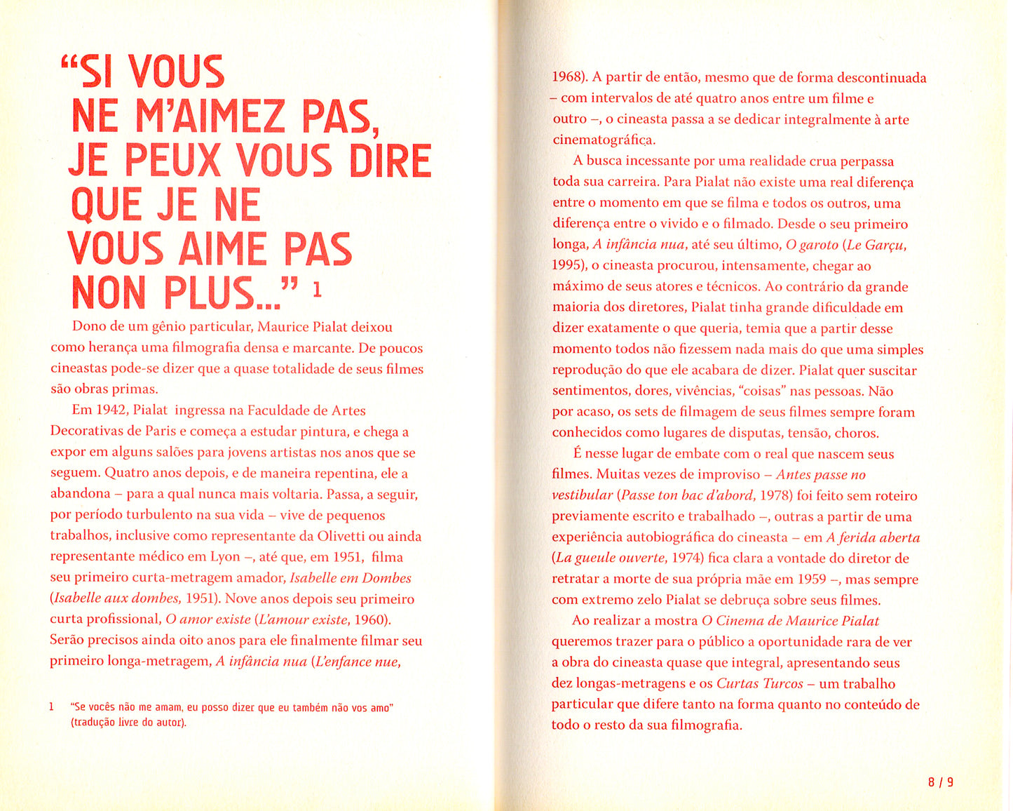 O Cinema de Maurice Pialat