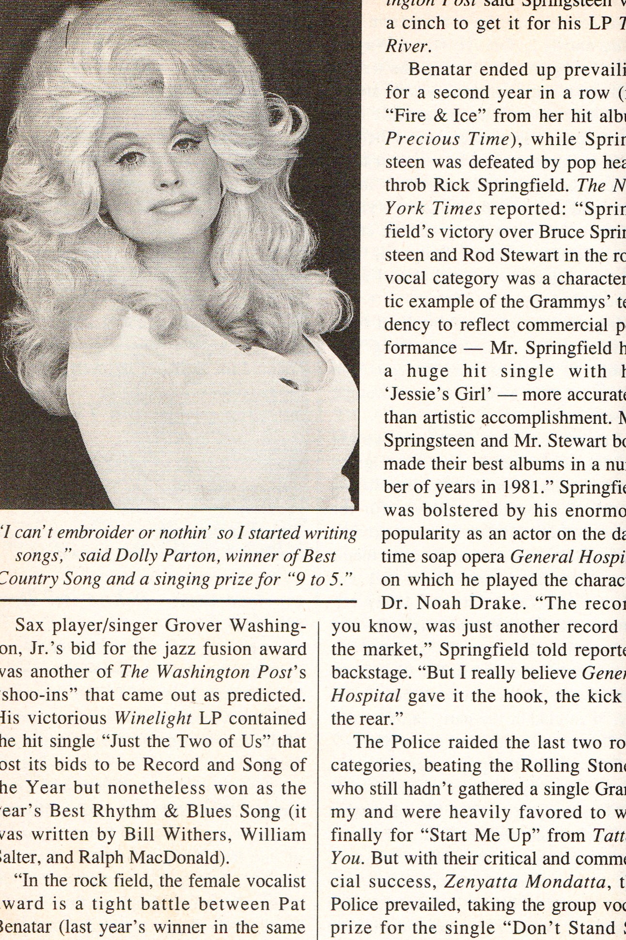 The Grammys: For the Record