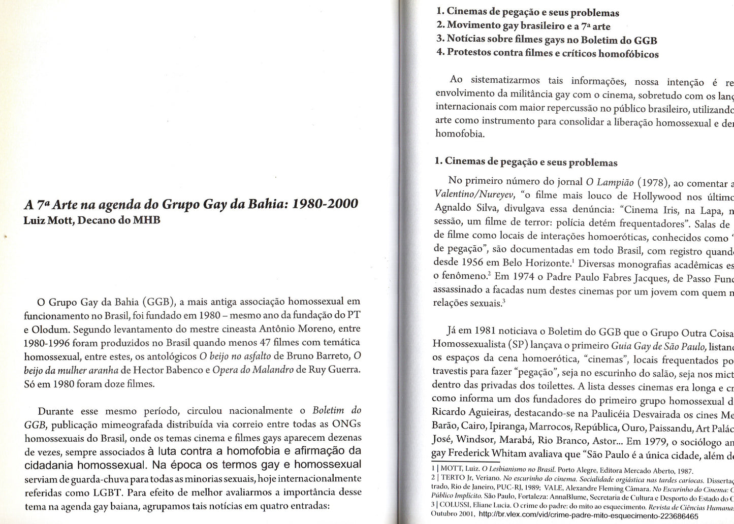 O Personagem Homossexual no Cinema Brasileiro